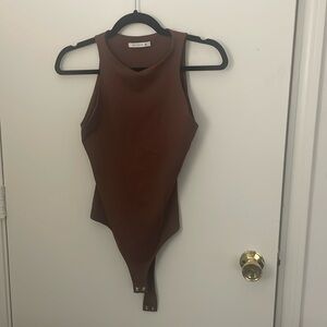 Warm brown thong Bodysuit